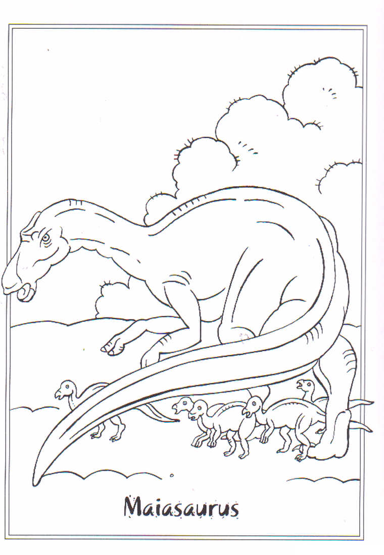 Maiasaurus Tegninger til Farvelægning