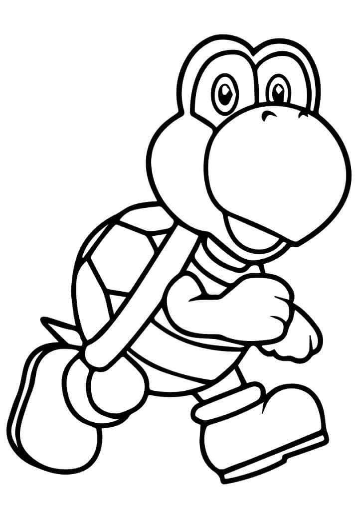 Mario Bros Koopa Troopa Tegninger til Farvelægning
