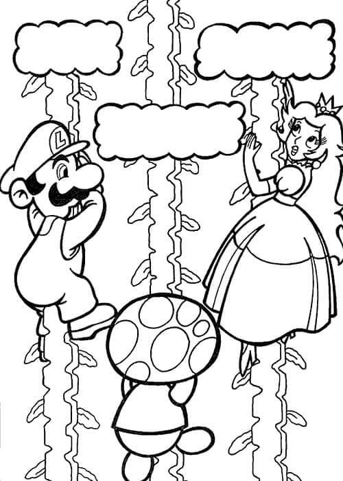 Mario Redder Prinsessen Tegninger til Farvelægning