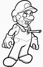 Mario Zombie Tegninger til Farvelægning