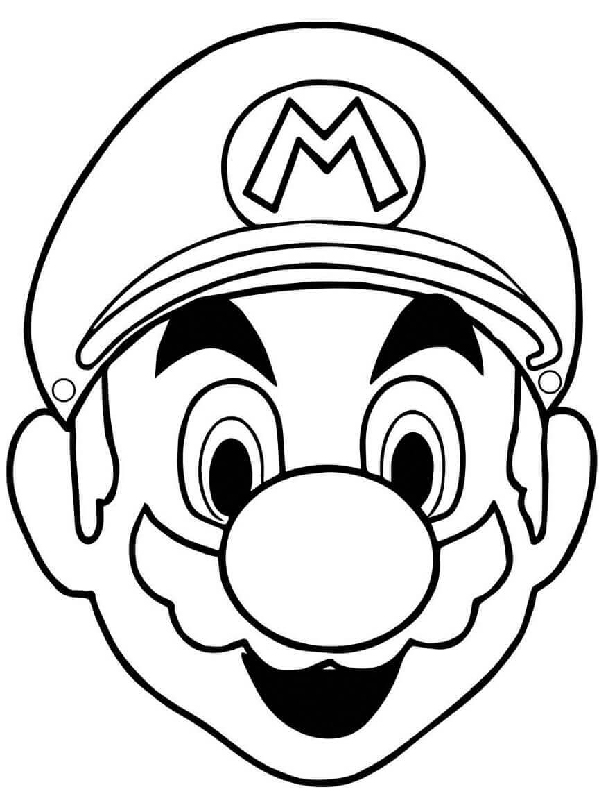 Marios Ansigt Tegninger til Farvelægning
