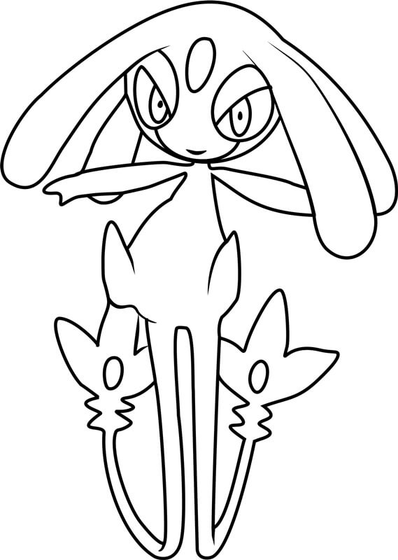 Mesprit Pokemon Tegninger til Farvelægning