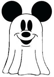 Mickey Mouse the Ghost Tegninger til Farvelægning