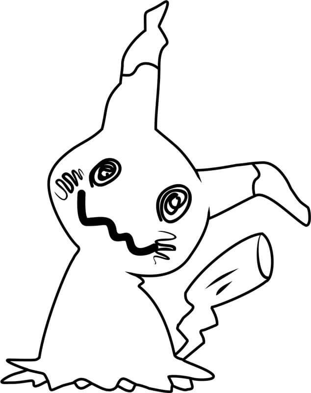 Mimikyu’s Scary Disguised Form Tegninger til Farvelægning