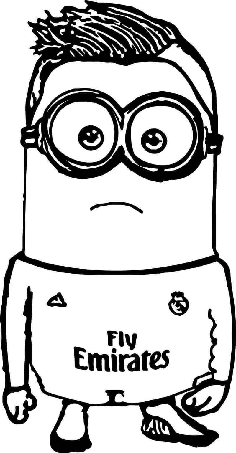 Minion Cristiano Ronaldo Tegninger til Farvelægning