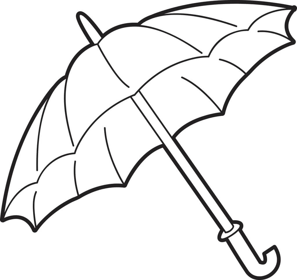 Normal Paraply Tegninger til Farvelægning