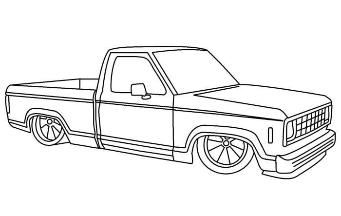 Normal Pickup Lastbil Tegninger til Farvelægning