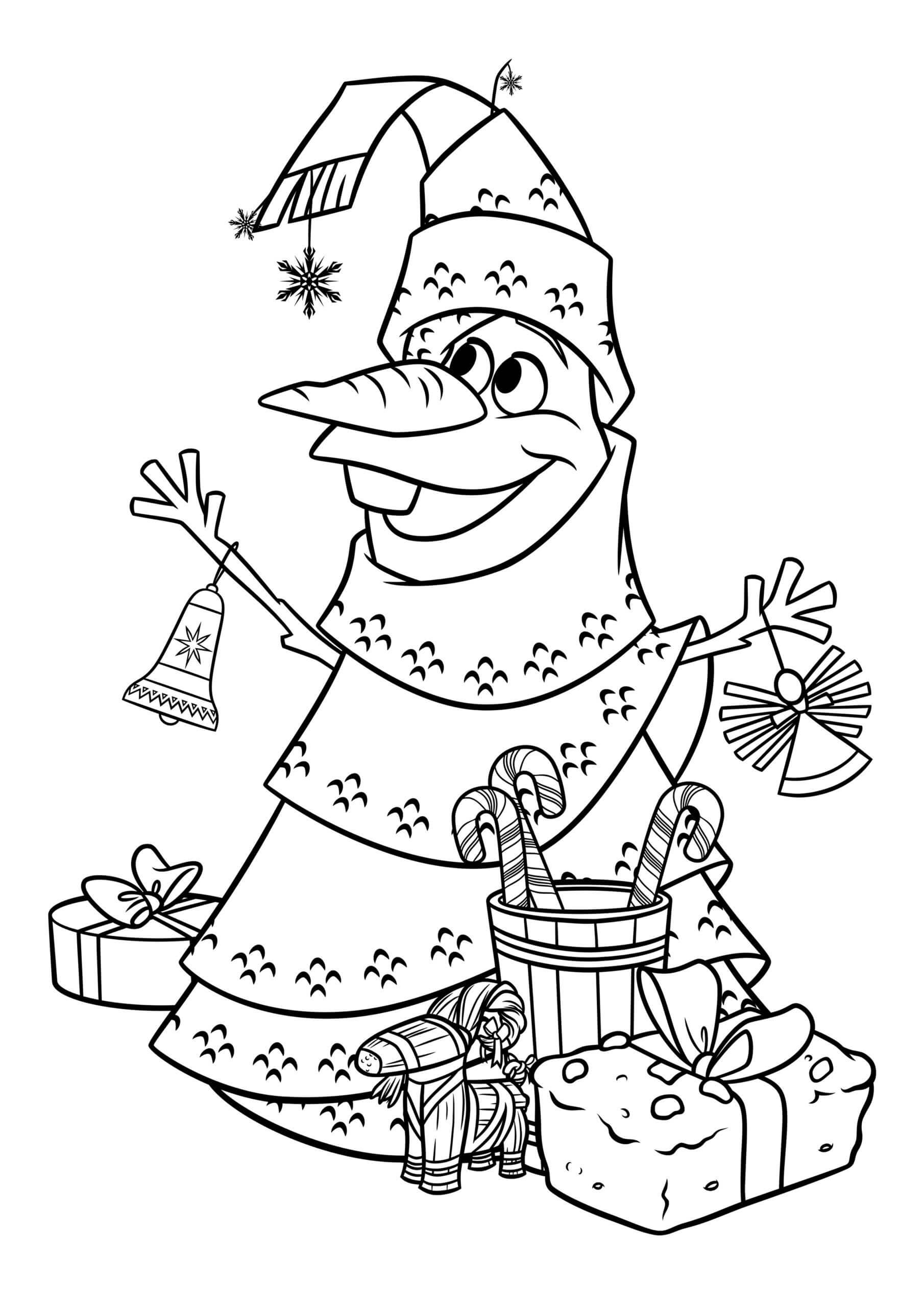 Olaf I Julen Tegninger til Farvelægning
