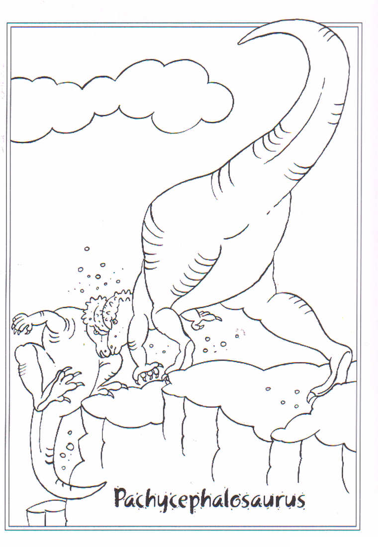 Pachycephalosaurus Tegninger til Farvelægning