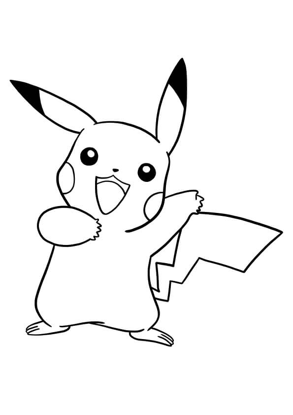 Pikachu is Shooking Hands Tegninger til Farvelægning