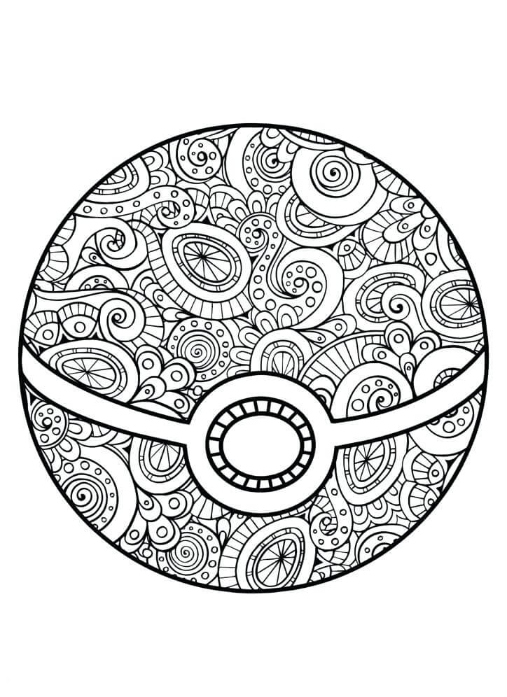 Pokeball Mandala Tegninger til Farvelægning