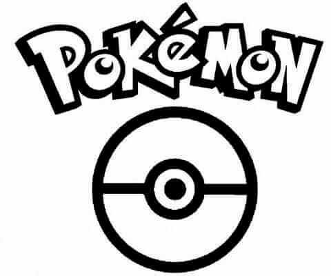 Pokemon and Pokeball Logo Tegninger til Farvelægning