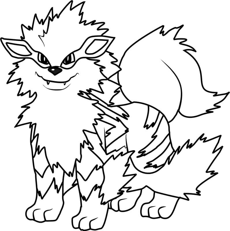 Pokemon Arcanin Tegninger til Farvelægning