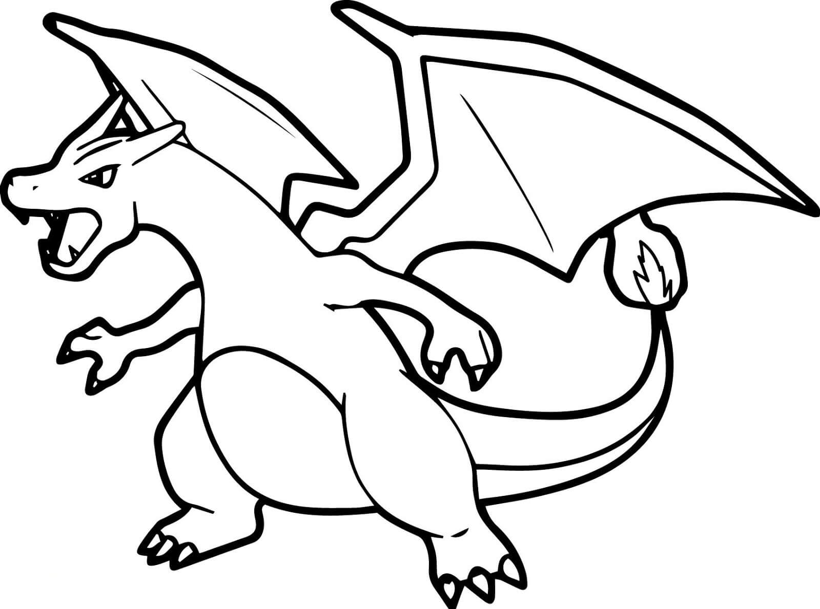Pokemon Dracaufeu Tegninger til Farvelægning
