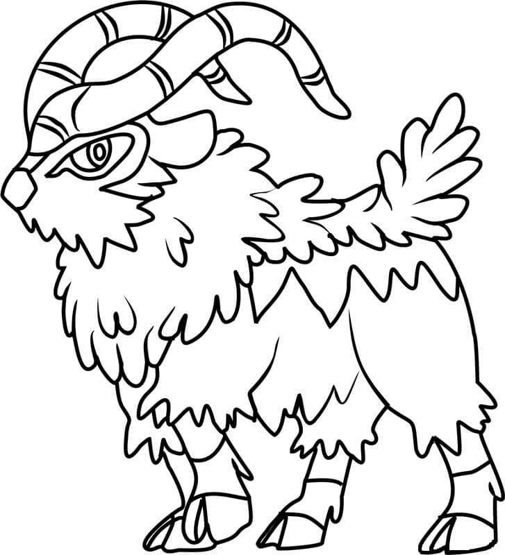 Pokemon Goat Tegninger til Farvelægning