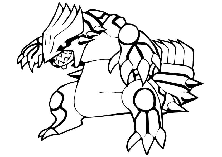 Pokemon Groudon Tegninger til Farvelægning