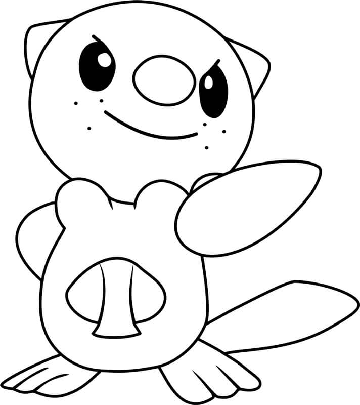 Pokemon Happy Oshawott Tegninger til Farvelægning