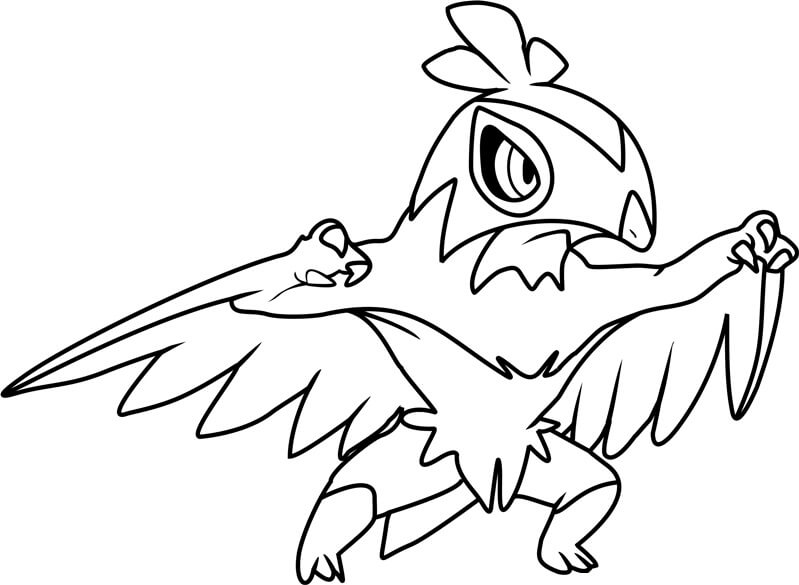 Pokemon Hawlucha Tegninger til Farvelægning