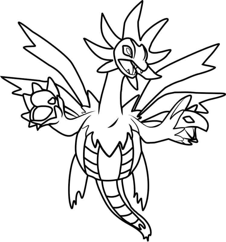 Pokemon Hydreigon Tegninger til Farvelægning