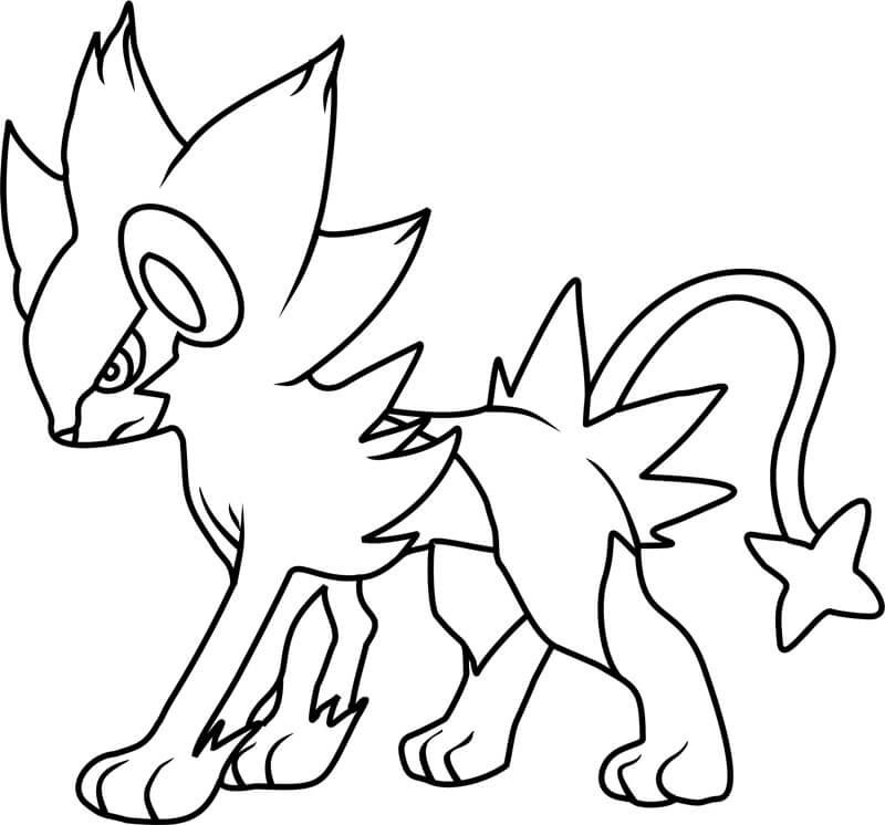 Pokemon Luxray Tegninger til Farvelægning