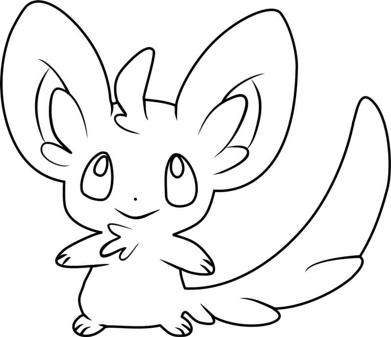 Pokemon Minccino Cute Tegninger til Farvelægning
