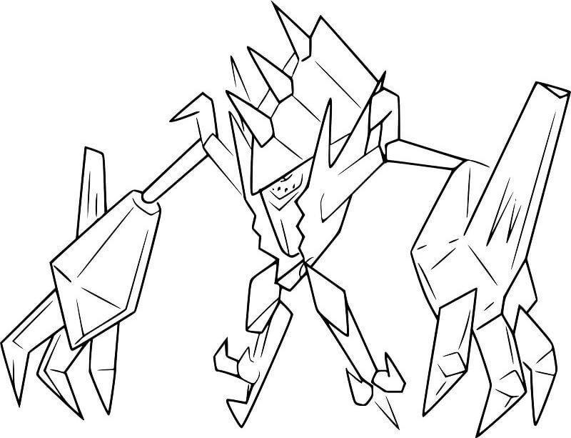 Pokemon Necrozma Tegninger til Farvelægning