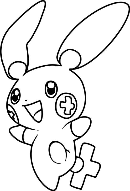 Pokemon Plusle mignon Tegninger til Farvelægning