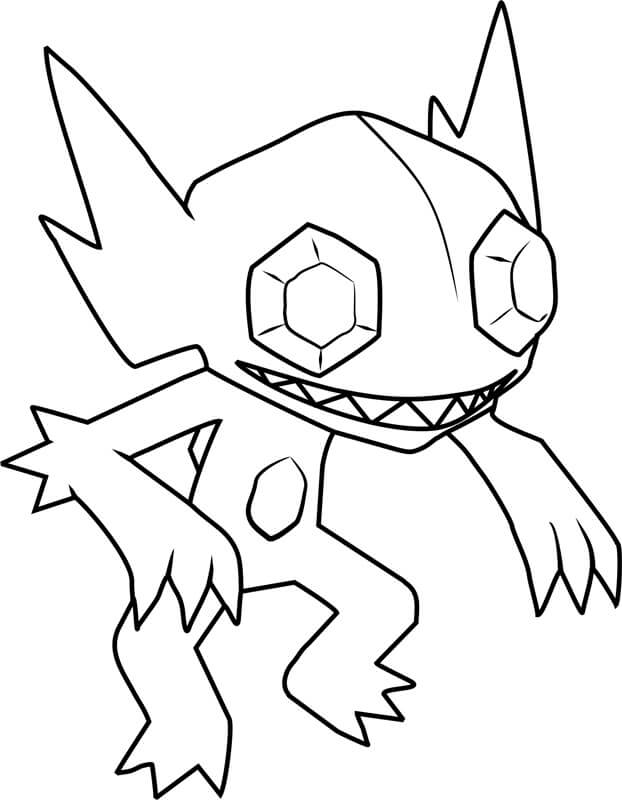Pokemon Sableye Tegninger til Farvelægning