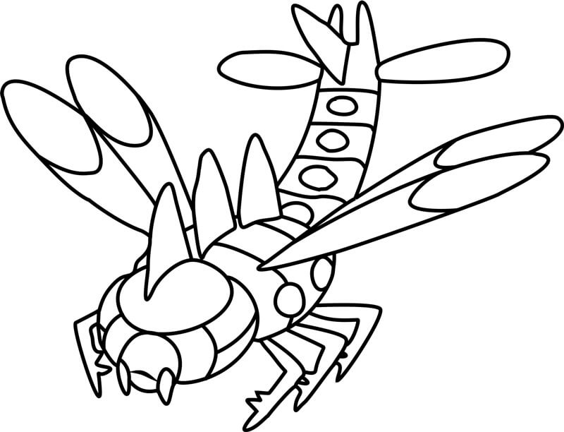 Pokemon Yanmega Tegninger til Farvelægning