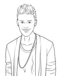 Portræt Af Justin Bieber Tegninger til Farvelægning