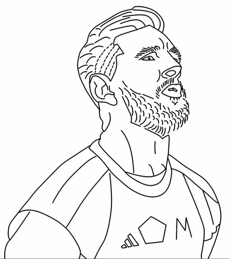 Portretul Lui Lionel Messi Tegninger til Farvelægning