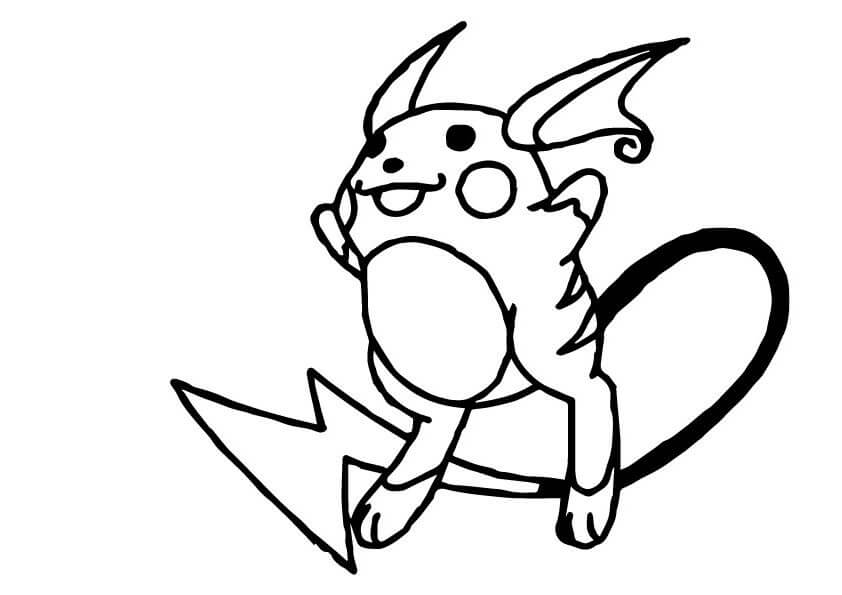 Raichu Jumping Tegninger til Farvelægning