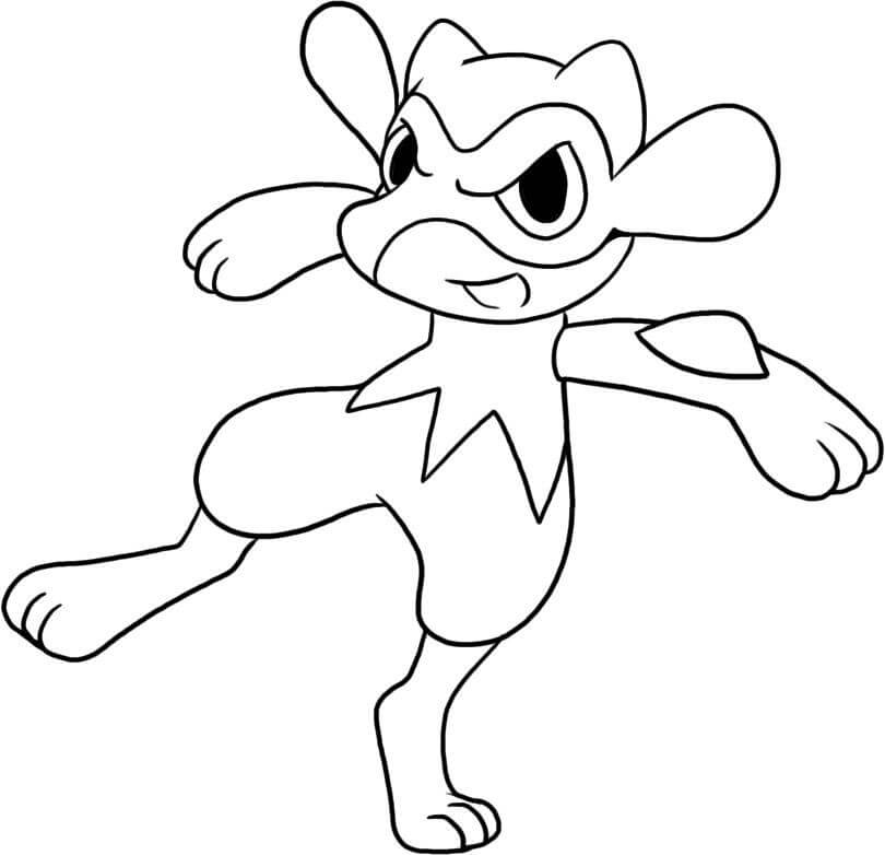 Riolu Fighting Tegninger til Farvelægning