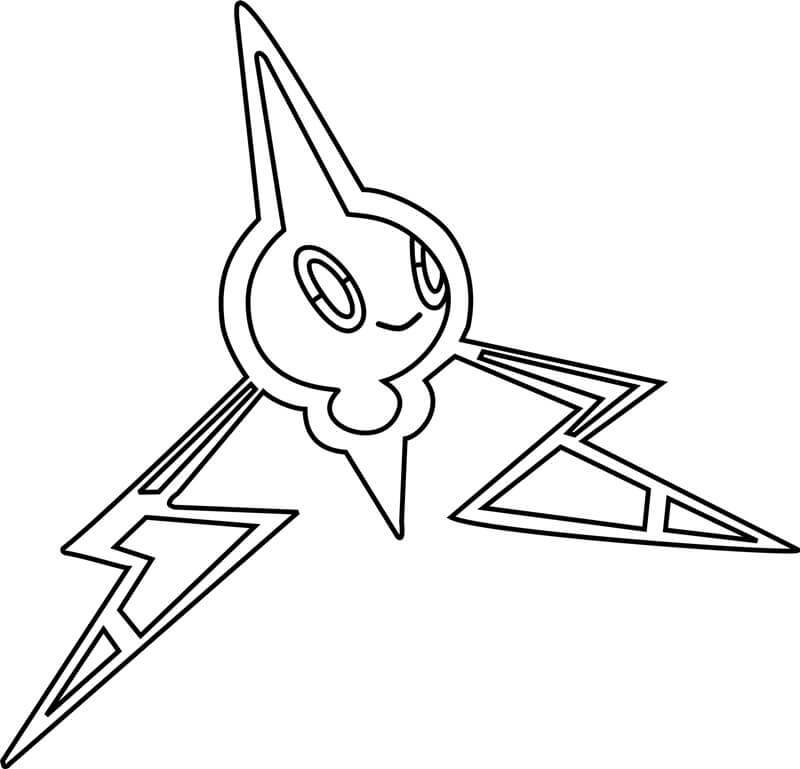 Rotom Pokemon Smiling Tegninger til Farvelægning
