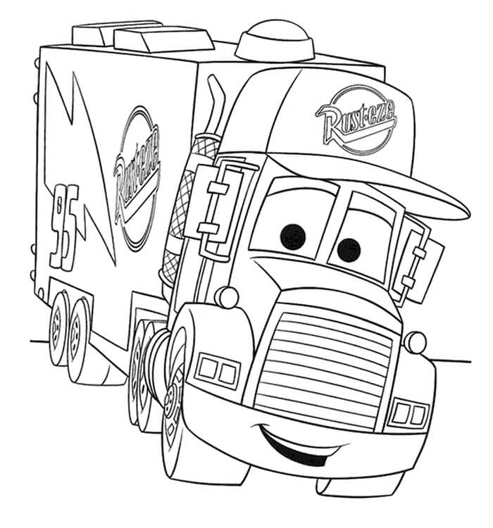 Semi Lastbil Tegninger til Farvelægning
