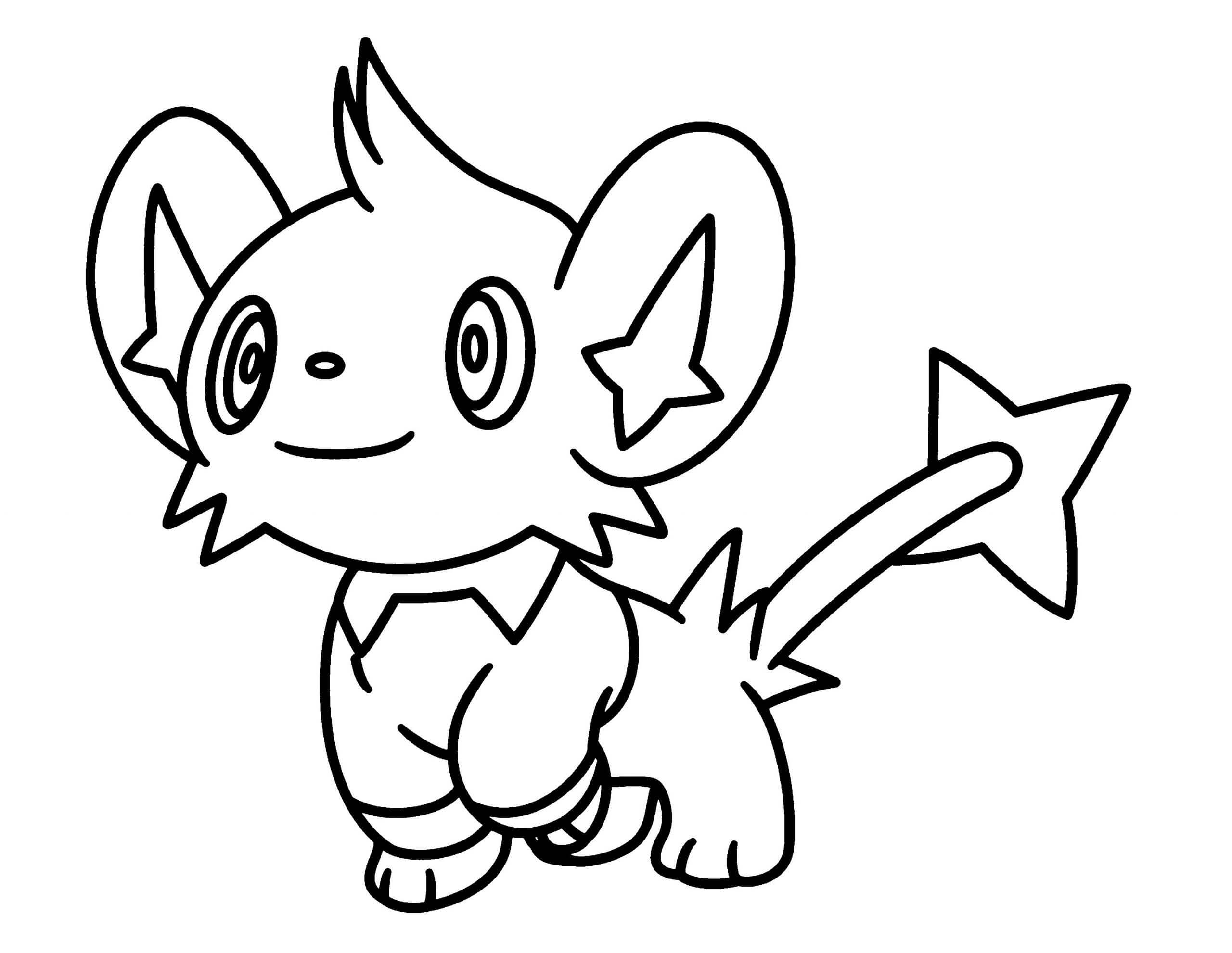 Shinx Souriant Tegninger til Farvelægning
