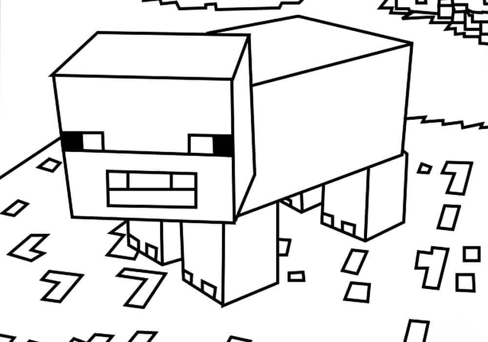 Sjov Minecraft Gris Tegninger til Farvelægning
