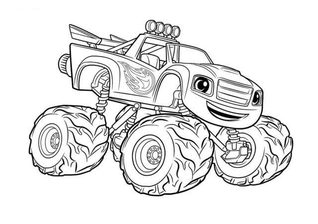 Sjov Monsterlastbil Tegninger til Farvelægning