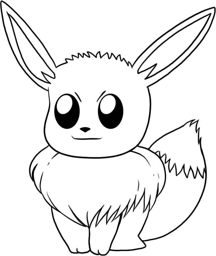 Smiling Eevee Tegninger til Farvelægning
