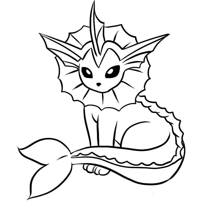 Soft Vaporeon Tegninger til Farvelægning