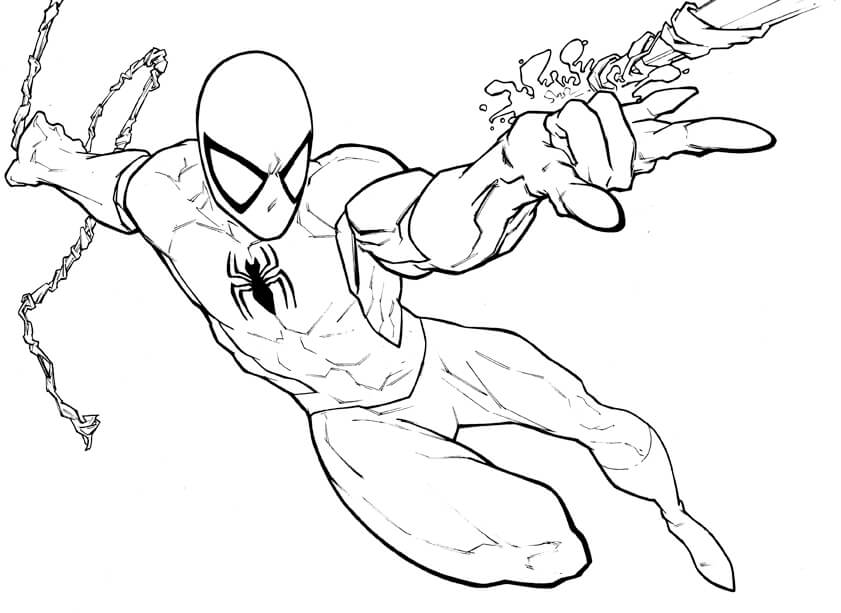 Spiderman Gratis Billeder Tegninger til Farvelægning