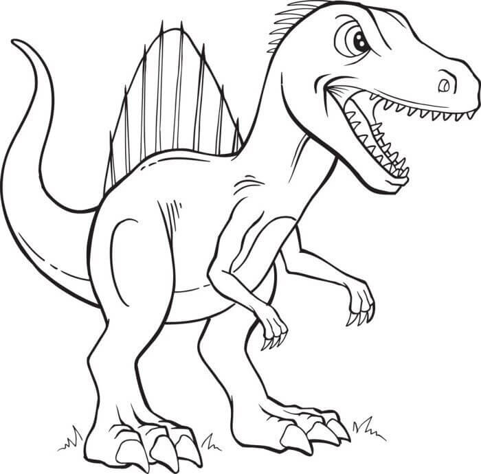 Spinosaurus Dinosaur Tegninger til Farvelægning