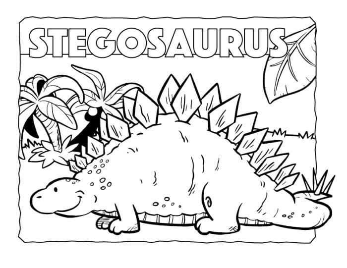 Stegosaurus Tegninger til Farvelægning
