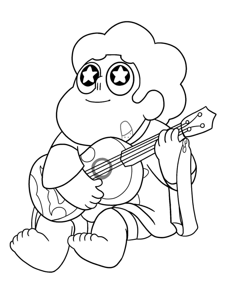 Steven Universe Spiller Guitar Tegninger til Farvelægning