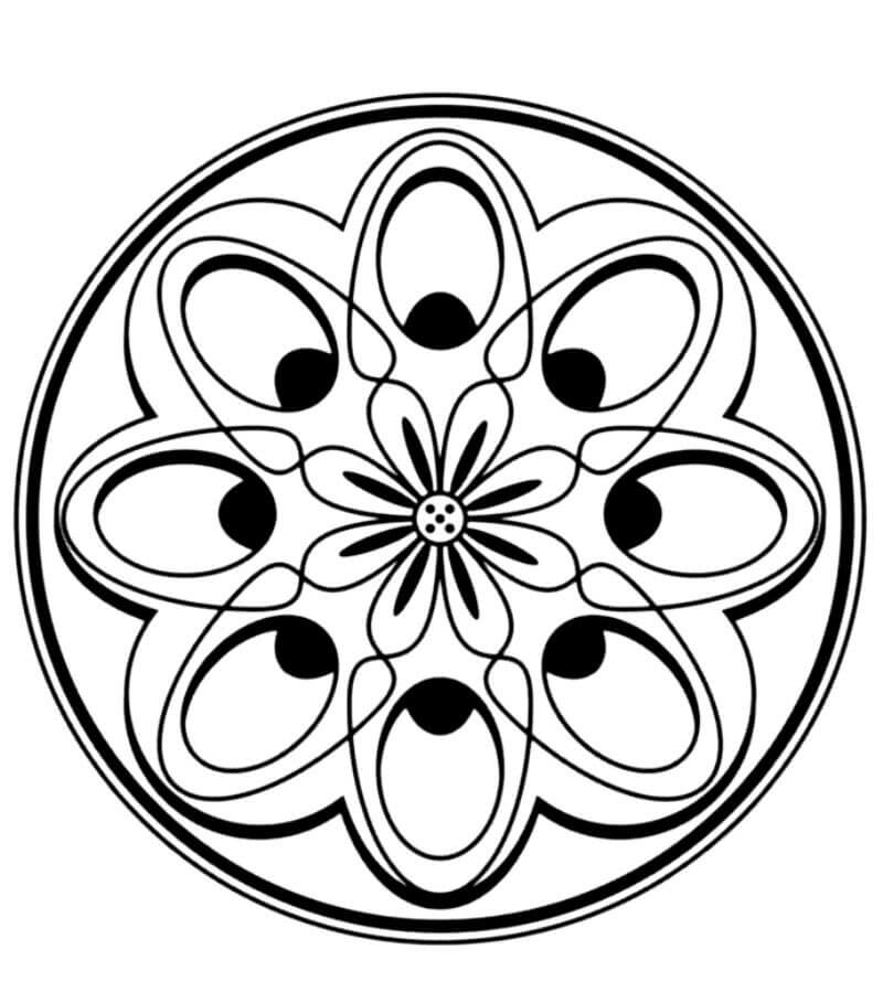 Store Forårs Mandala Tegninger til Farvelægning