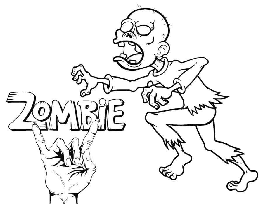 Sulten zombie Tegninger til Farvelægning