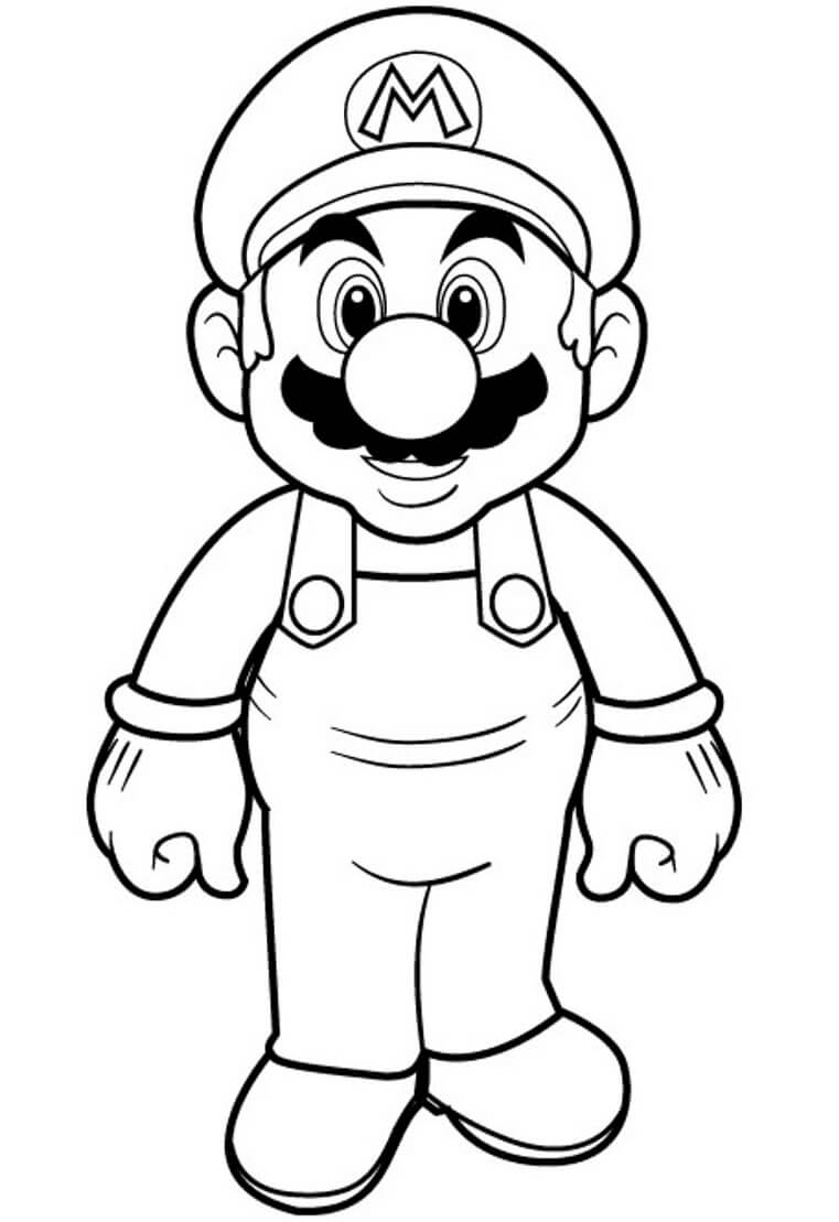 Super Mario Tegninger til Farvelægning