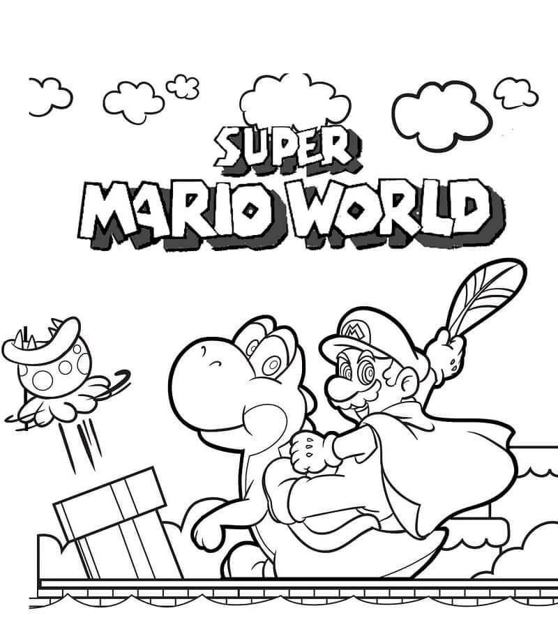 Super Mario Verden Tegninger til Farvelægning