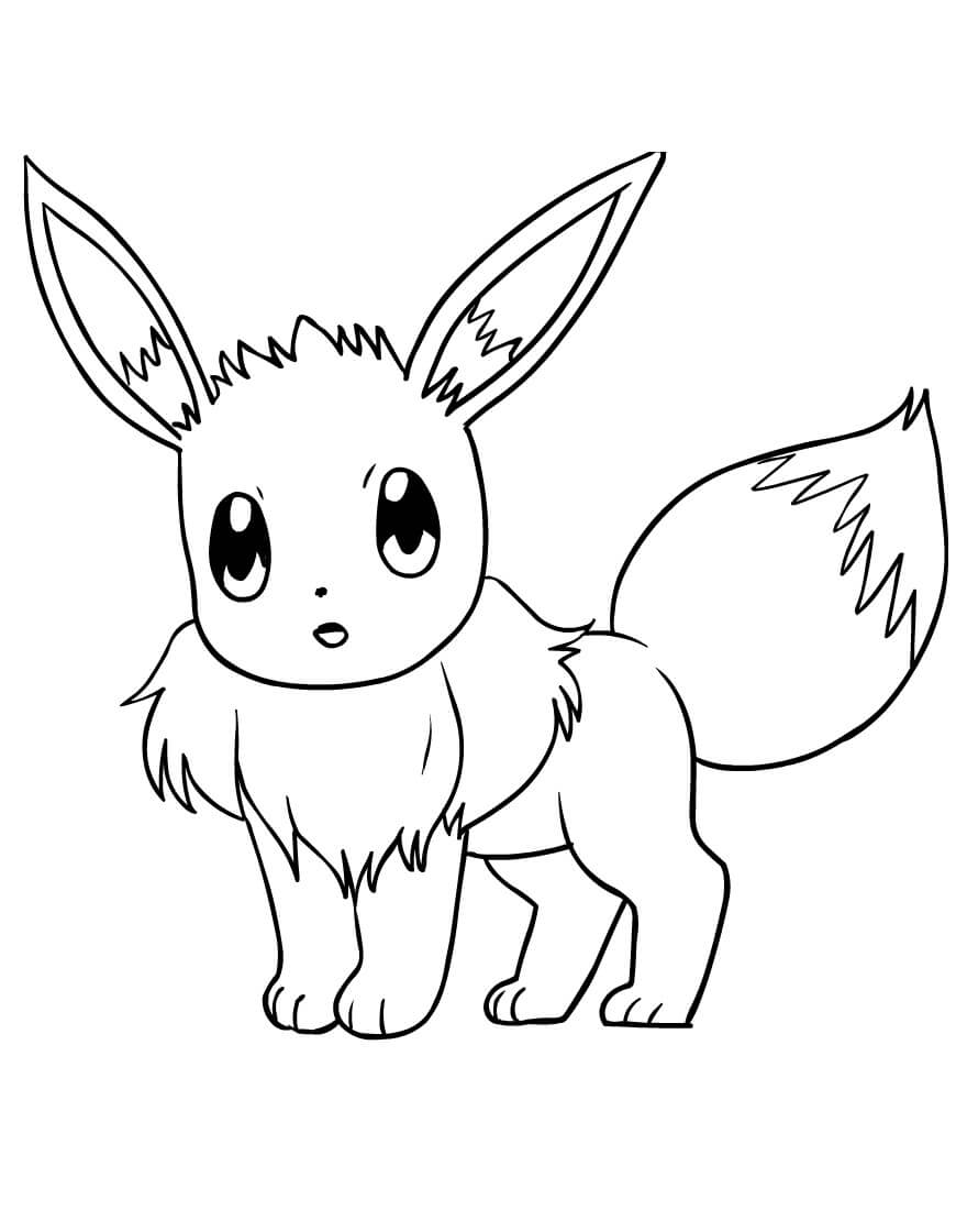 Surprise Eevee Tegninger til Farvelægning