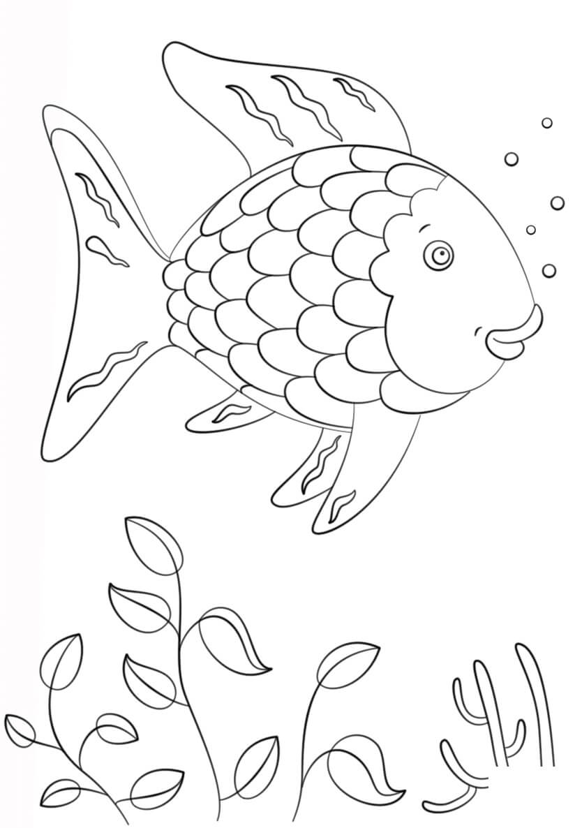 Svømning Af Regnbuefisk Tegninger til Farvelægning